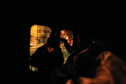 People in Dark Train