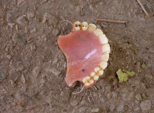 Suaada's dentures lie on the ground after she was assassinated.
