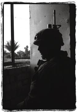Silhouetted Soldier