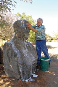 Man Washing Sculpture