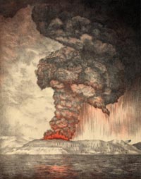 A Painting of a Volcanic Eruption