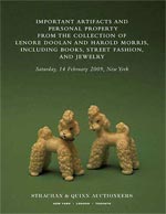 The cover of 'Important Artifacts and Personal Property from the Collectino of Lenore Doolan and Harold Morris, Including Books, Street Fashion, and Jewelry'
