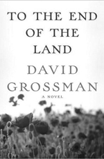 The cover of the book, 'To the End of the Land,' which features a close up of flowers in a field'
