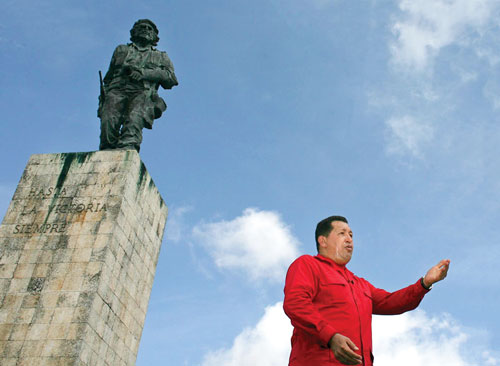 In 2007, Chávez delivered his weekly television address from the Memorial to Che Guevara in the Cuban village of Santa Clara.
