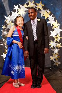 A couple from the Texas School for the Blind and Visually Impaired photographed on prom night by Sarah Wilson.