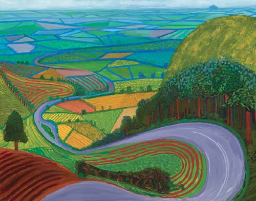 Garrowby Hill (1998), oil on canvas, 60 x 76". (Richard Schmidt)