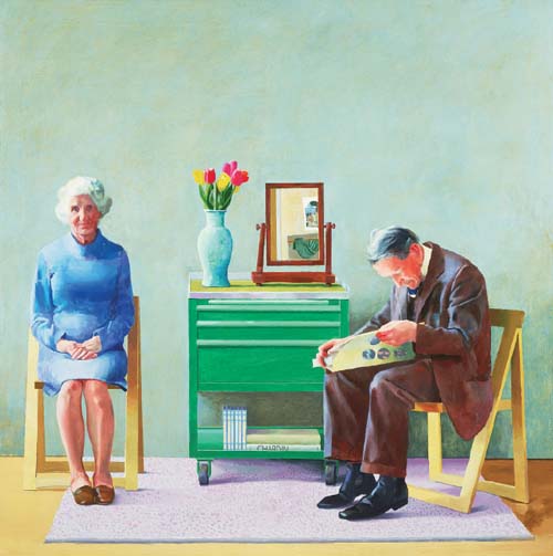 My Parents (1977), oil on canvas, 72 x 72". Used courtesy of Tate Gallery, London.
