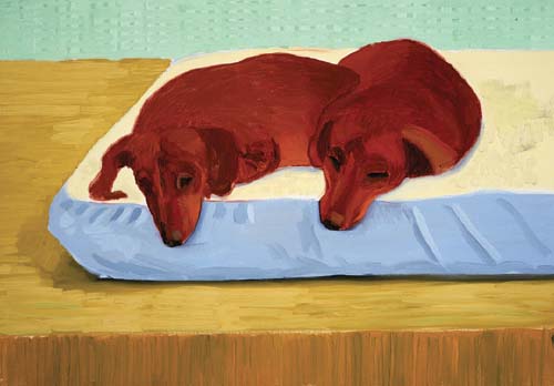 Dog Painting 34 (1995), oil on canvas, 18 x 25.5". (Steve Oliver)