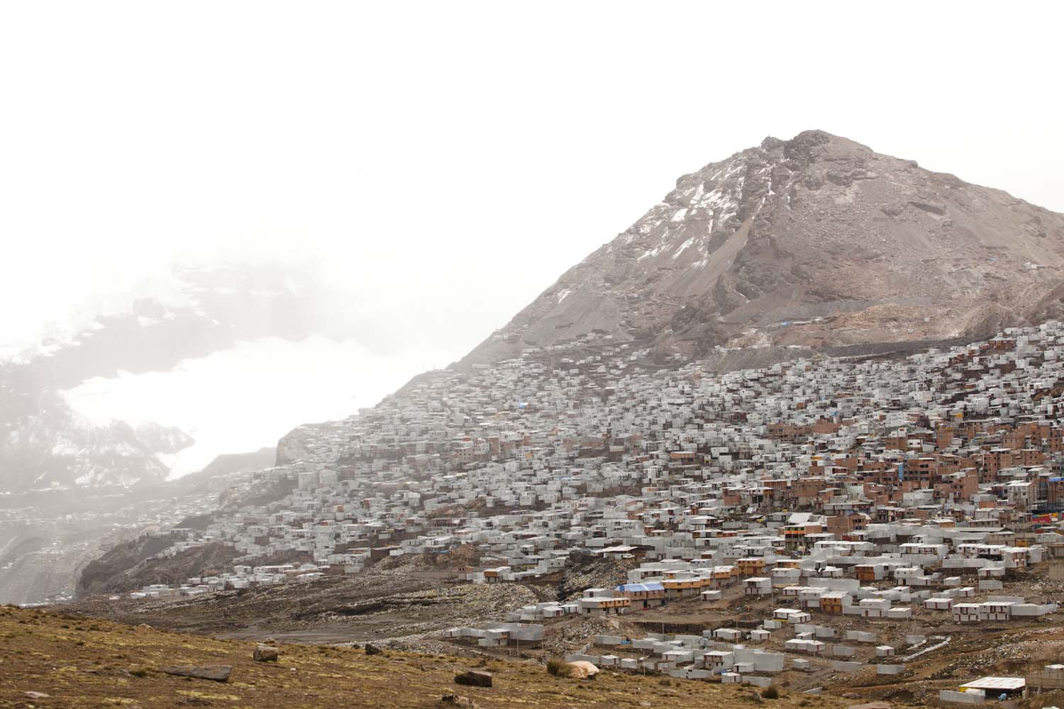 The approach to La Rinconada, a gold-mining town nestled under a glacier in the Peruvian Andes.