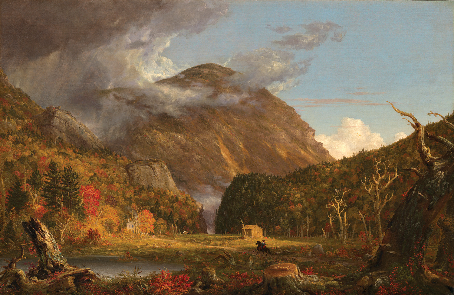Thomas Cole, <i>A View of the Mountain Pass Called the Notch of the White Mountains</i>, 1839. Oil on canvas, 40 -3/16” x 61 -5/16”. (Courtesy of the National Gallery of Art / Andrew W. Mellon Fund)
