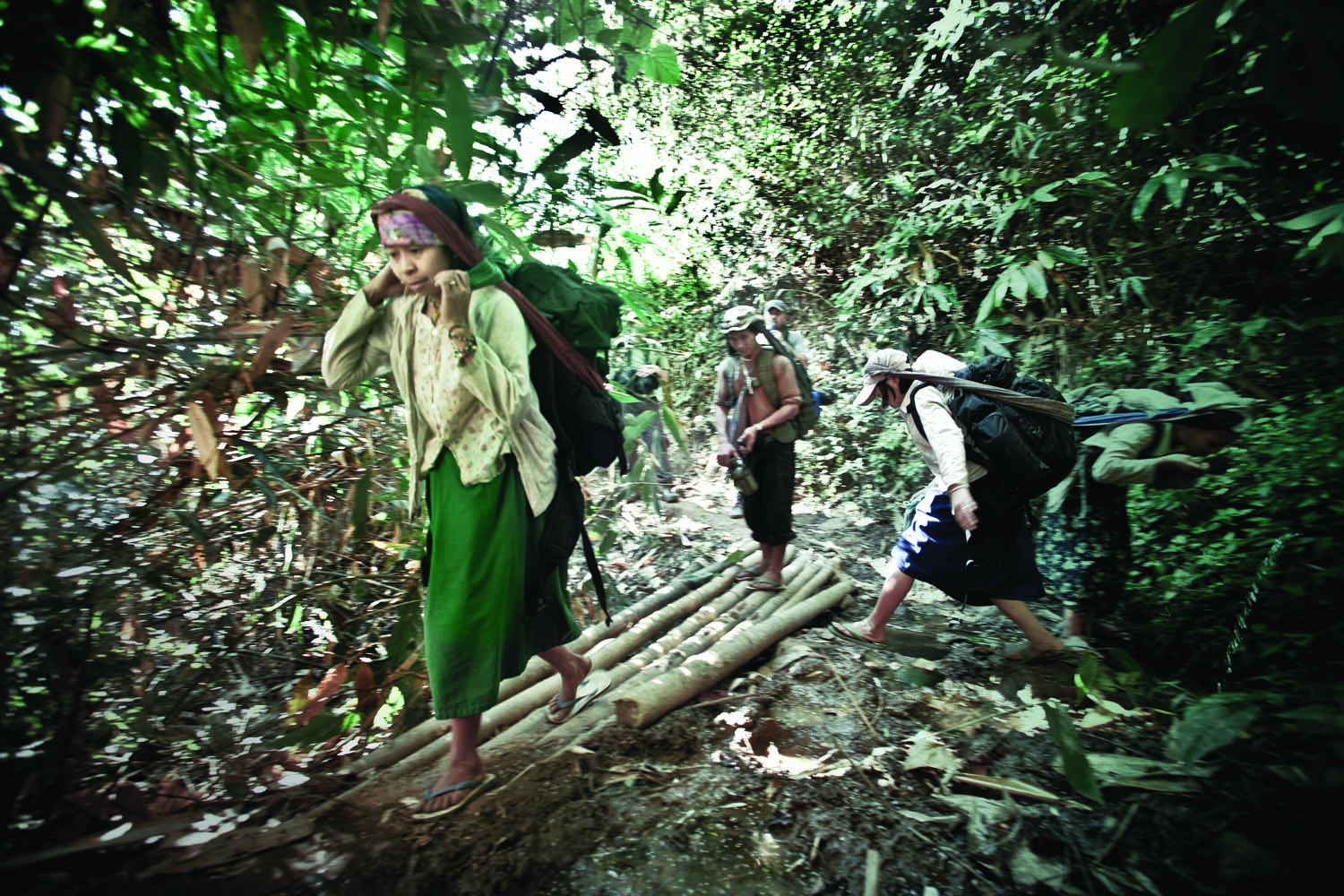 Most villages within Karen state are only accessible through a network of jungle paths. Supplies are carried in by  porters, many of them  young women who carry up to fifty pounds up and down steep mountain routes. Medical supplies, as well as basic necessities, are smuggled in from Thailand then trekked to remote villages.