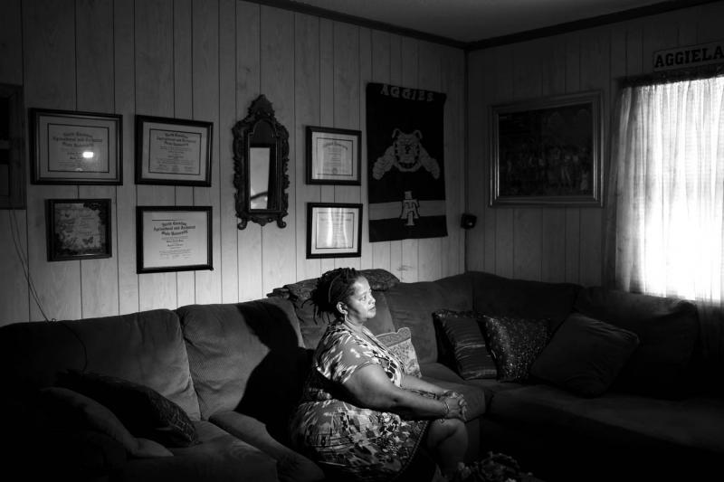 Laverne Keys in her Statesville, NC, home. Zachary was struck from a jury for what she perceives as racial bias.