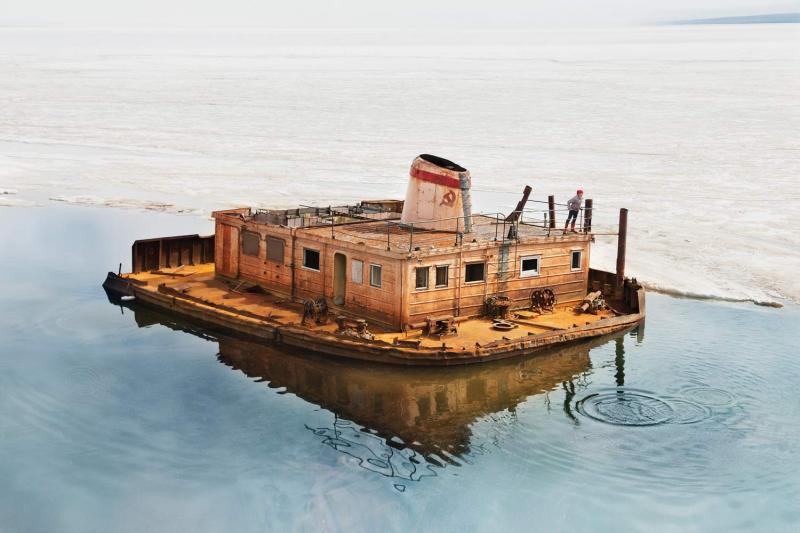 One of several abandoned vessels in Tiksi’s port, part of what’s known  locally as the “cemetery of ships.”