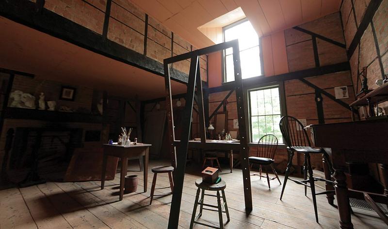 Cole’s studio at his home in Catskill, New York. (Courtesy of the Thomas Cole National Historic Site)