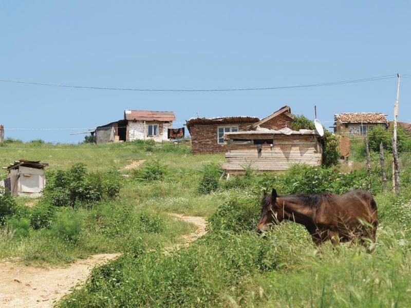 A squatter community in the town of Stara Zagora.