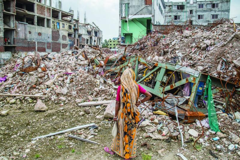 The remains of Rana Plaza, August 2013.