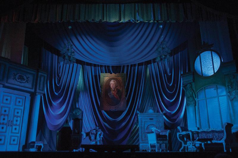 The set for Woe from Wit, a comedy by  Alexander Griboyedov, on March 13, 2014.