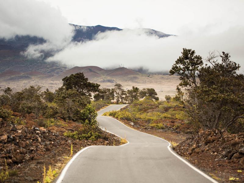 Road approaching Mauna Kea, 2012. (Grant Kaye)