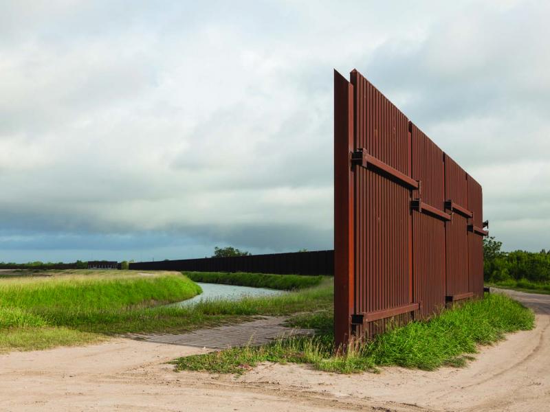 The border fence, Rio Grande Valley, Texas.