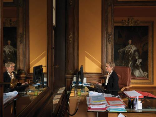 First President of the Court of Appeal in Douai, Dominique Lottin. France, 2012. Photograph by Jan Banning.