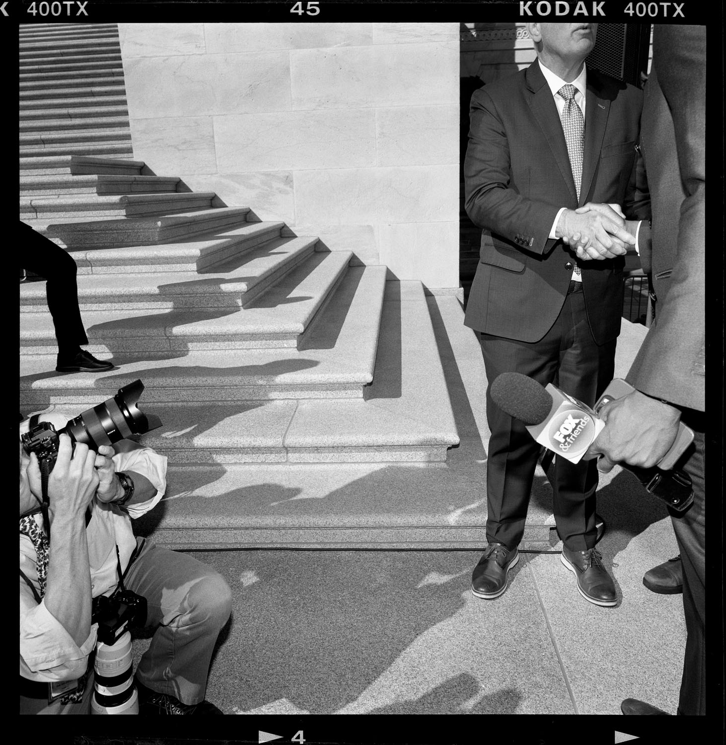 Former Speaker of the House of Representatives Kevin McCarthy meets with the media. Capitol Hill, Washington, DC, 2023.
