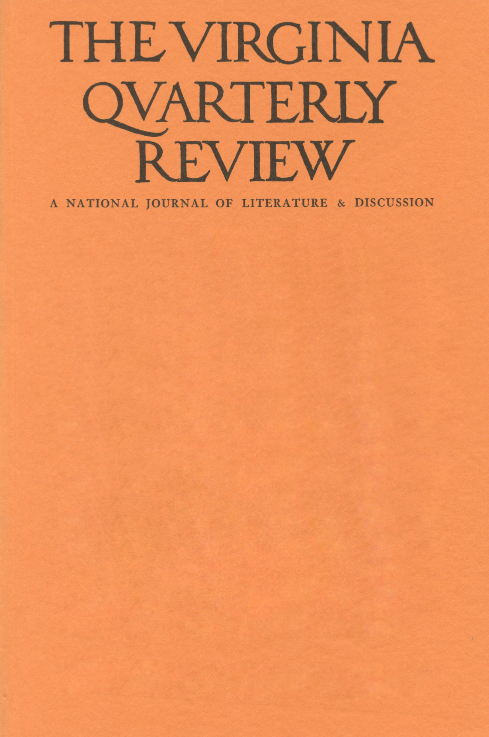 Virginia Quarterly Review, Autumn 1955 cover