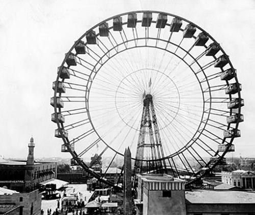 vintage photo of ferris wheel 