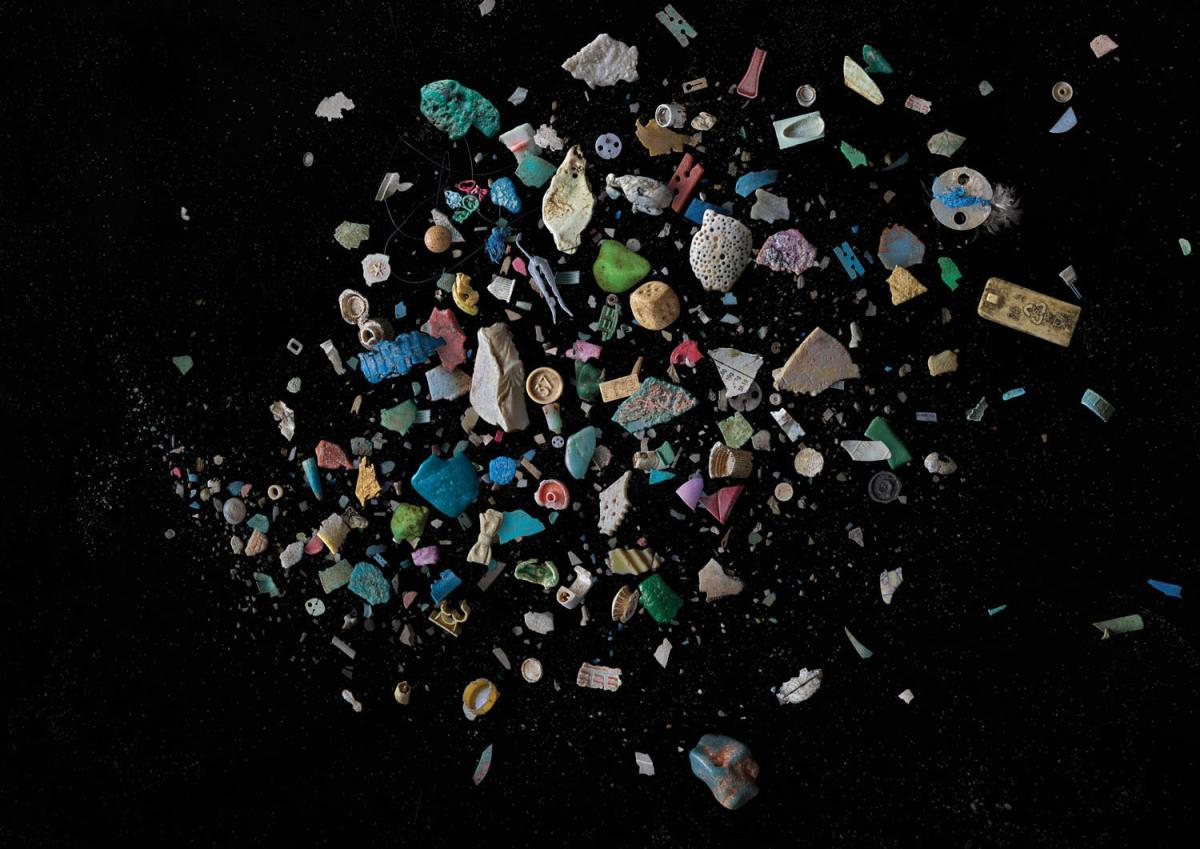 Plastic detritus by Mandy Barker.