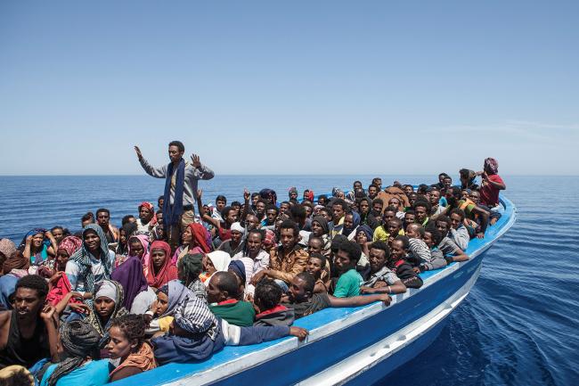 Mediterranean Sea, thirty miles off the Libyan coast, May 2, 2015.