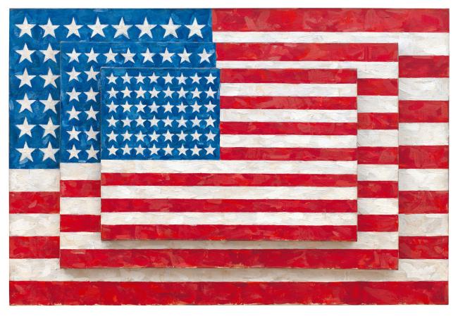 Three Flags, 1958 Encaustic on canvas (three panels). 