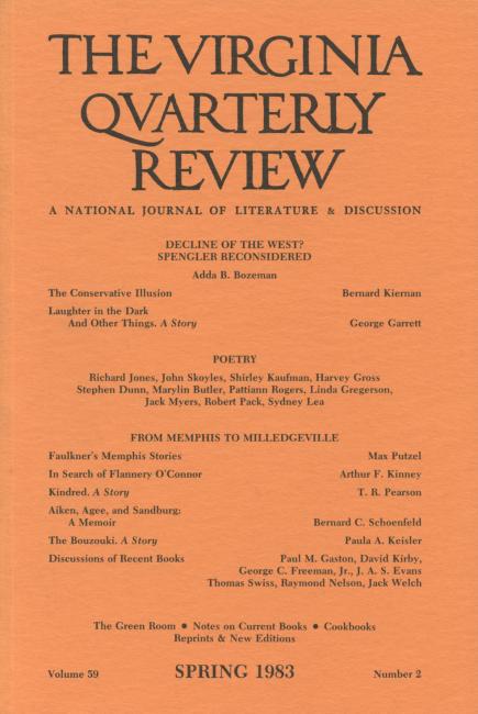 Virginia Quarterly Review, Spring 1983 cover