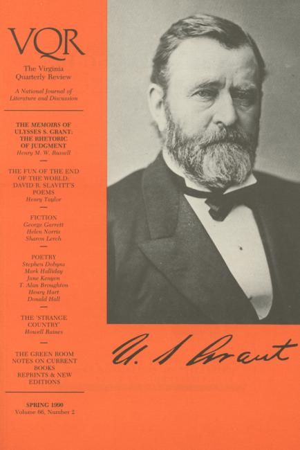 Virginia Quarterly Review, Spring 1990 cover