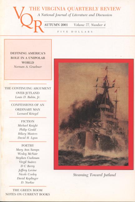 Virginia Quarterly Review, Autumn 2001 cover