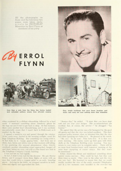 Errol Flynn, Photoplay
