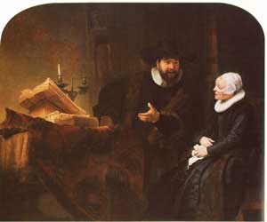 Rembrandt's double portrait of Cornelius Anslo and his wife