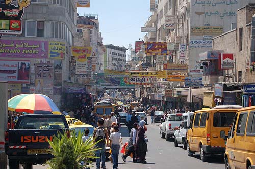 A Crowded Ramallah Street