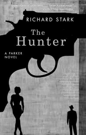 The book cover, showing a man watching a woman from a distance, in silhouette, with the profile of a revolver looming above them.