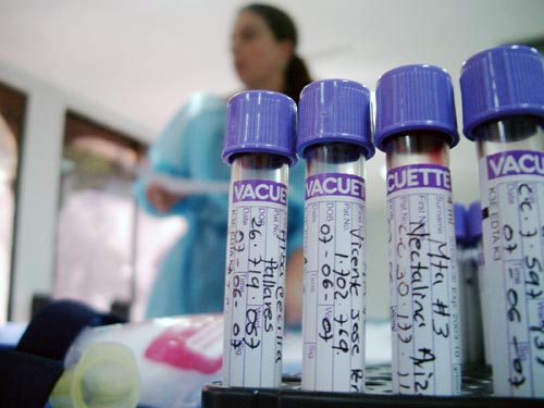 Vials of DNA in a Lab