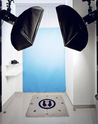 A photo booth used to photograph cosmetic surgery patients before their procedures