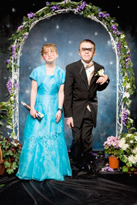 A couple from the Texas School for the Blind and Visually Impaired photographed on prom night by Sarah Wilson.