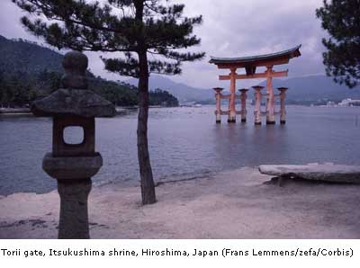 Torii gate, Itsukushima shrine, Hiroshima, Japan