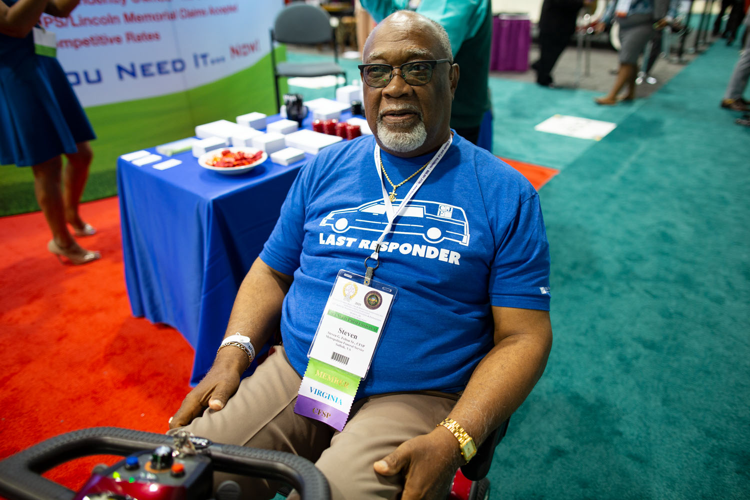 Funeral-service professional Steven G. Felton Sr. at NFDMA’s National Convention and Exposition. Mobile, AL, August 2019.