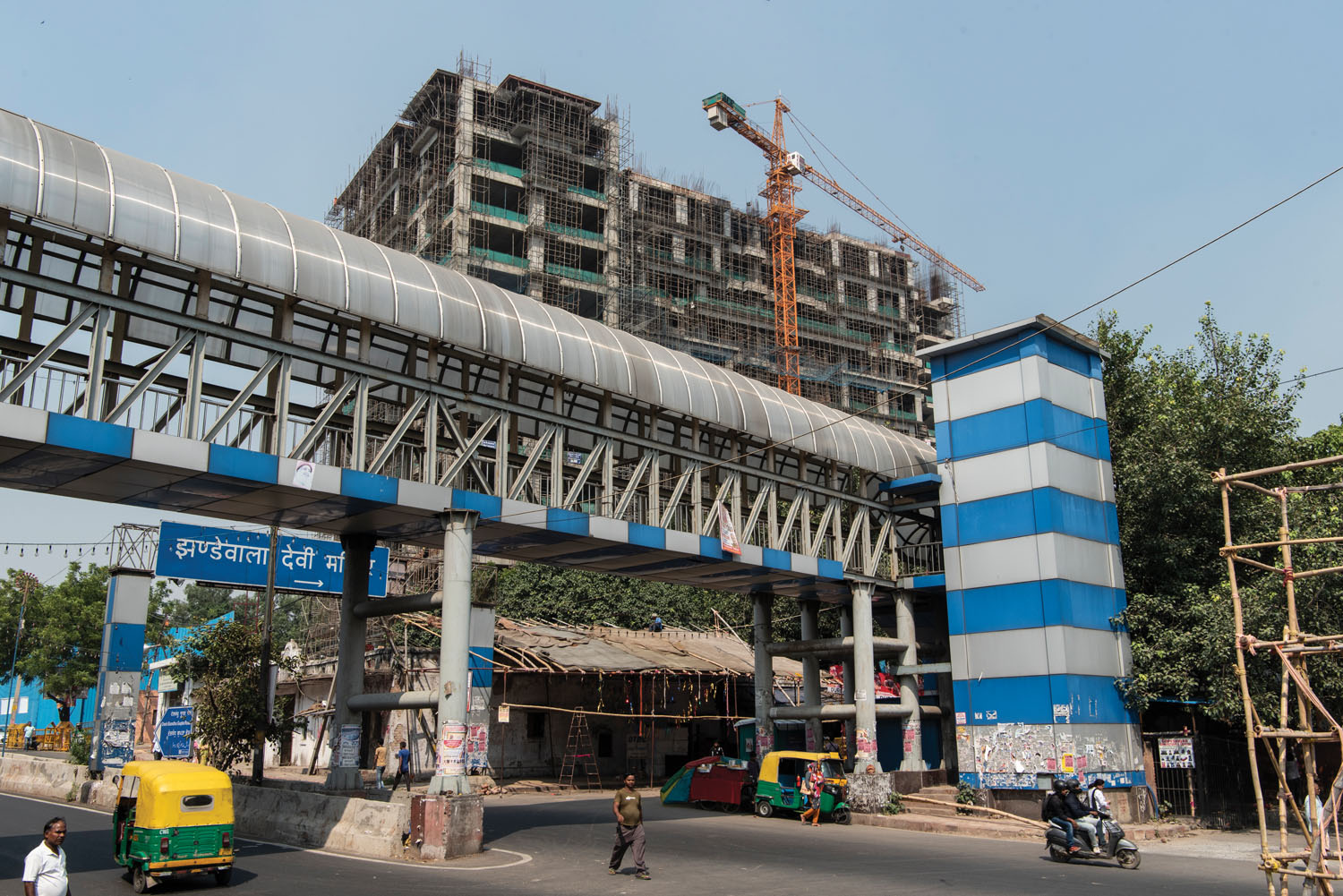 The new Rashtriya Swayamsevak Sangh (RSS) party headquarters in New Delhi under construction. Photo by Saumya Khandelwal.