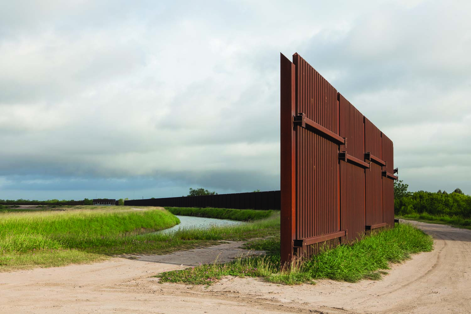 The border fence, Rio Grande Valley, Texas.