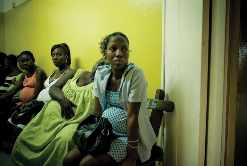 Pregnant women wait for care in the St. Jago Park Health Centre.