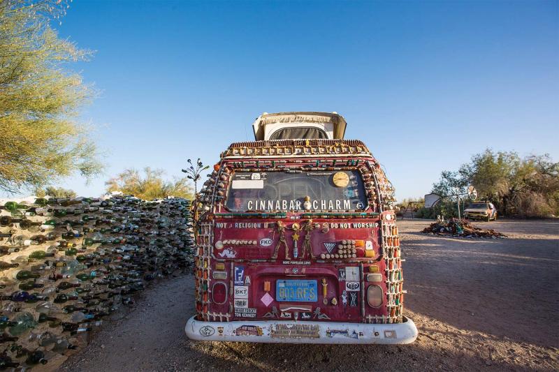 Slab City’s artistic side: installations and sculptures in the East Jesus section of town. 
