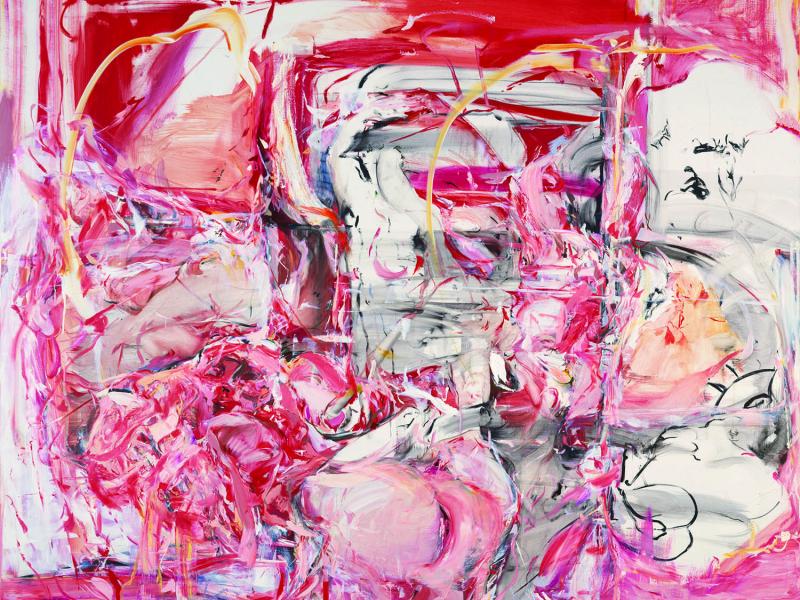 Cecily Brown, <i>The Girl Who Had Everything,</i> 1998. Oil on linen, 100 x 110 inches.  (© Cecily Brown. Courtesy Gagosian Gallery. Photography by Robert McKeever.)